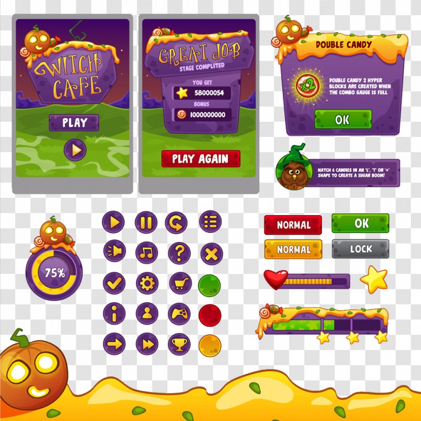 Game Push-button - User Interface - Buttons Transparent PNG
