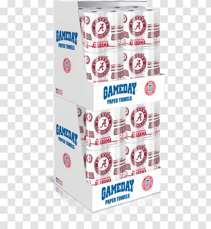 Alabama Crimson Tide Football University Of Brand Font Product - Paper Towels Transparent PNG