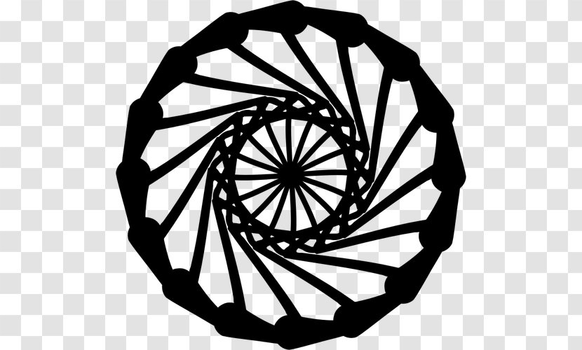 Mandala Shape Drawing Clip Art - Bicycle Wheel Transparent PNG