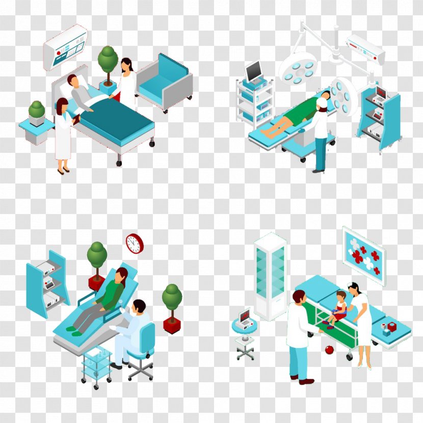 Hospital Patient Health Care Illustration - Medical Laboratory - Four Departments Buckle Creative HD Free Transparent PNG