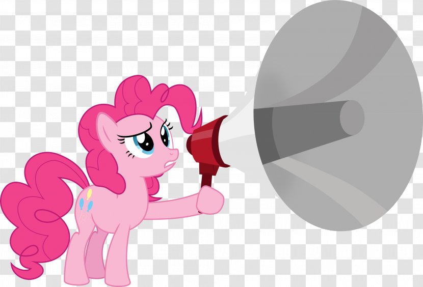 Pinkie Pie My Little Pony Horse Birthday - Watercolor - Megaphone Transparent PNG