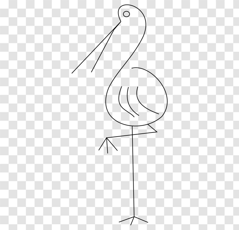 Drawing White Stork Clip Art - Area Transparent PNG