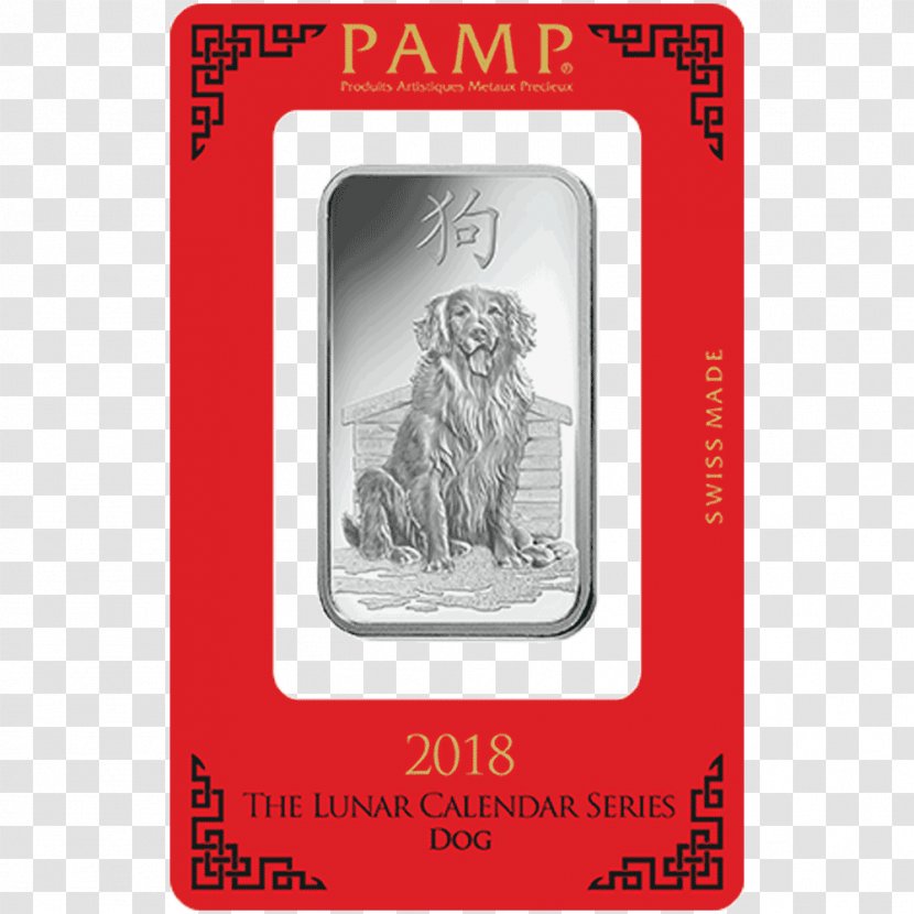 Dog Gold Bar PAMP Lunar Series - Brand Transparent PNG