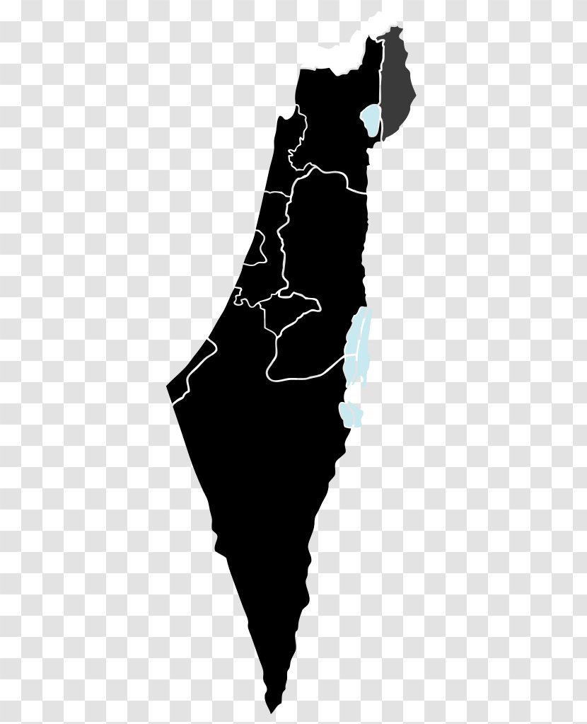 Israel Map - Silhouette - Lambert Azimuthal Equalarea Projection Transparent PNG