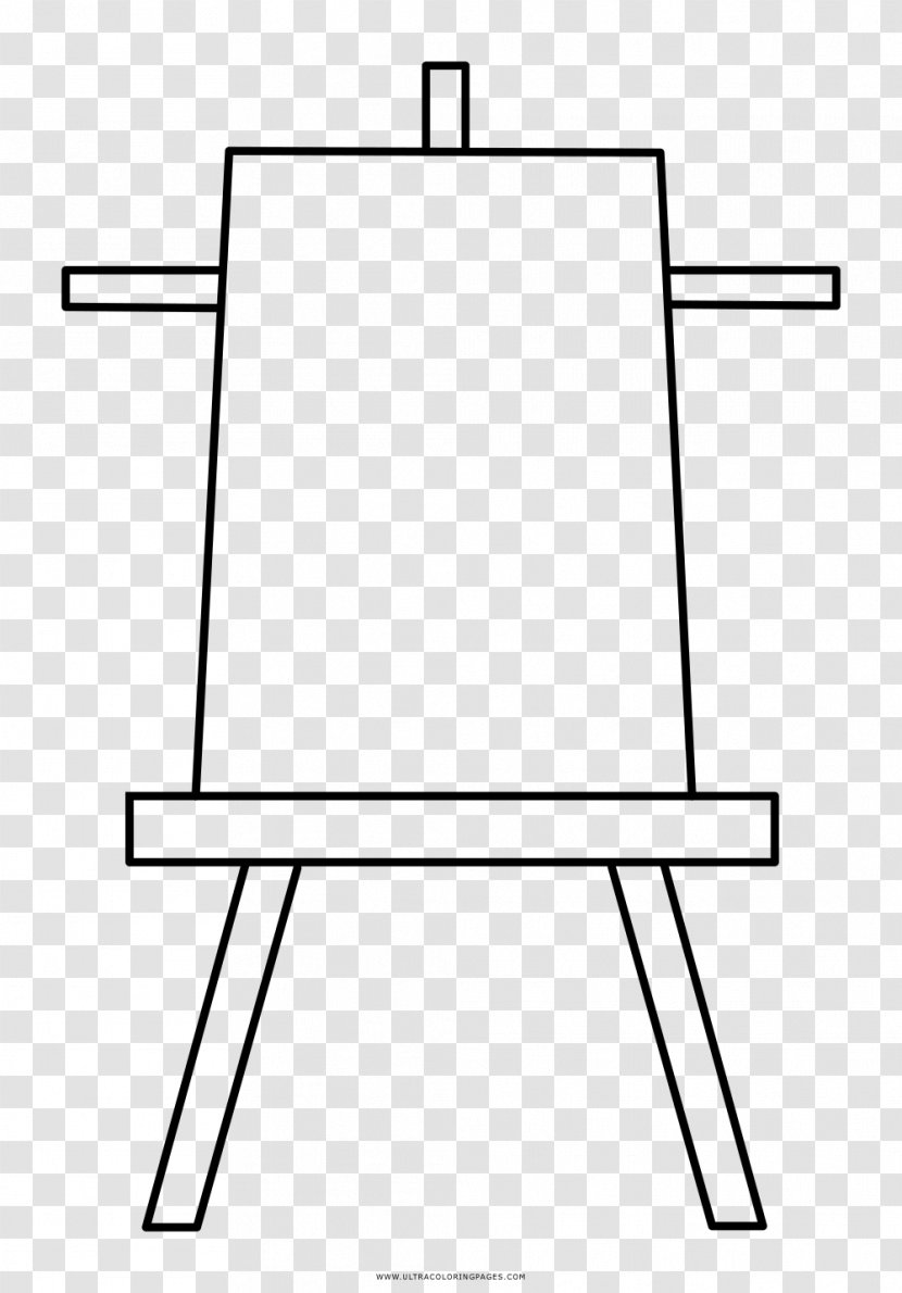 Drawing Easel Black And White Coloring Book - Symmetry - Unicornio Dance Transparent PNG