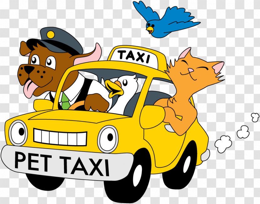 Pet Sitting Taxi Dog Cat - Automotive Design - Cartoon Transparent PNG