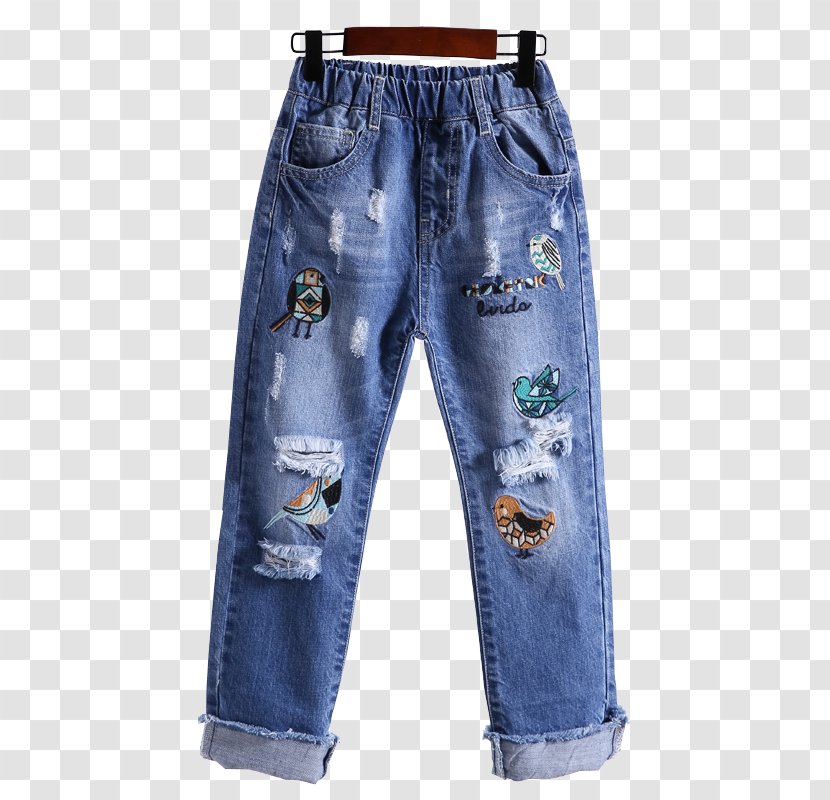 Jeans T-shirt Pants Denim Clothing - Sleeve - Ripped Transparent PNG