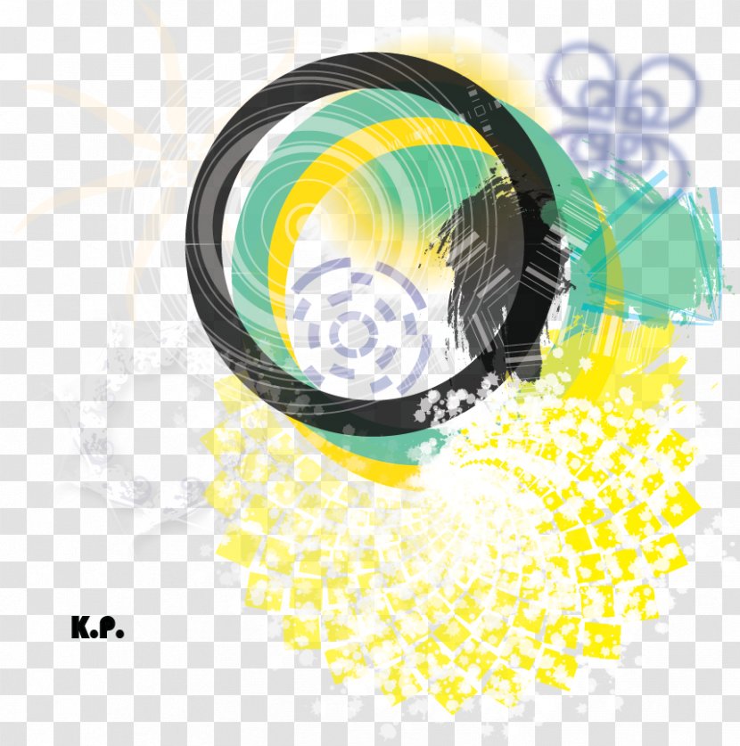 Circle Font - Yellow Transparent PNG