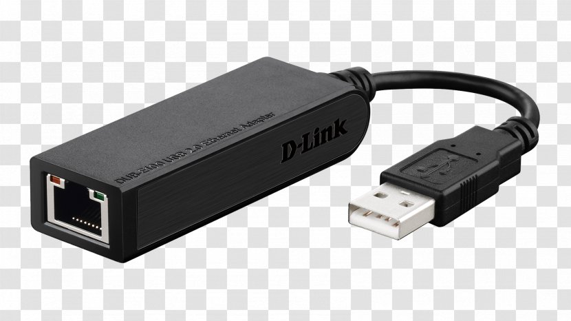 Network Cards & Adapters Fast Ethernet D-Link DUB-E100 - Cable - USB Transparent PNG