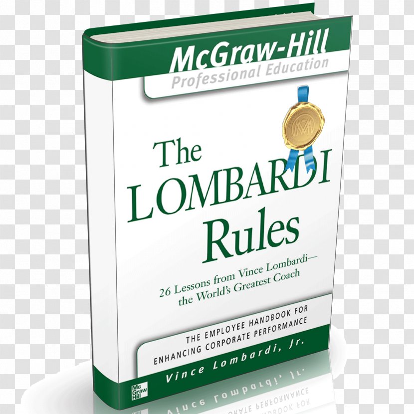 The Lombardi Rules World's Greatest Coach Brand Book Transparent PNG