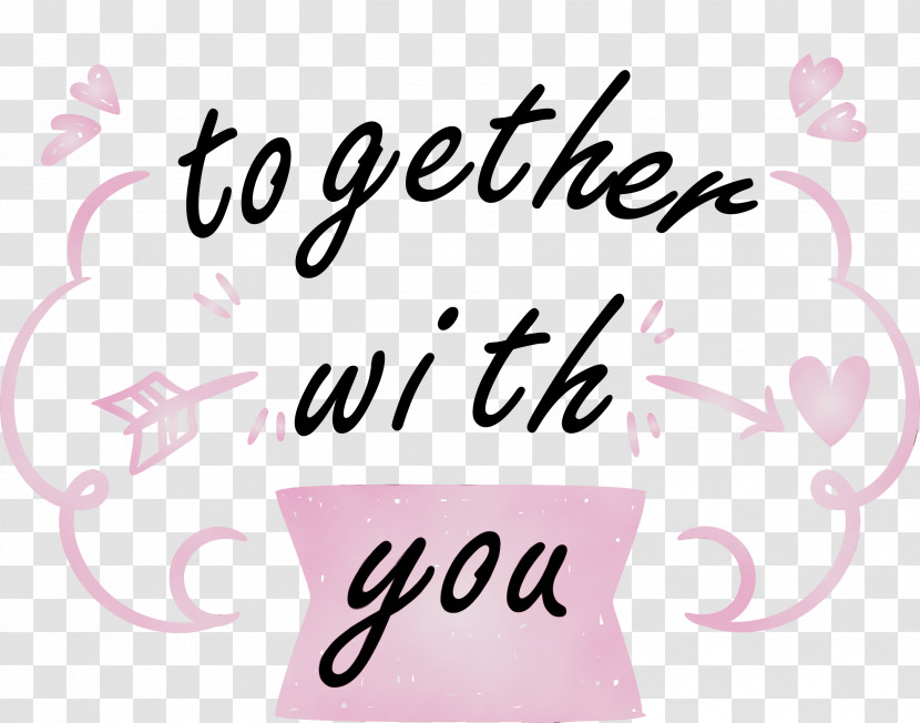 Text Pink Font Calligraphy Line Transparent PNG