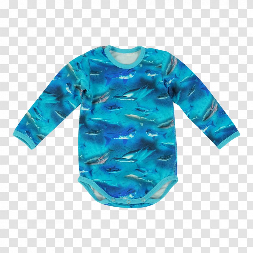 Turquoise T-shirt Aqua Electric Blue - BABY SHARK Transparent PNG