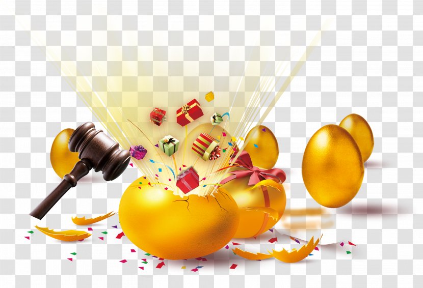 Gold Egg Gratis Gift - Chicken - Hit The Golden Eggs To Pull Creative Gifts Free HD Transparent PNG