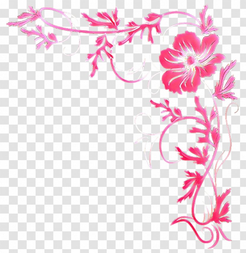 Pink Plant Pedicel Flower Transparent PNG