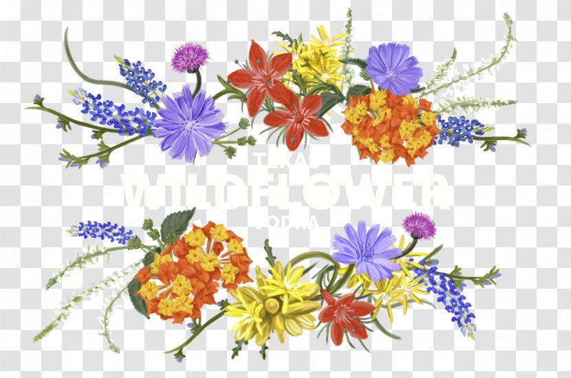 Wildflower Watercolour Flowers Vodka Clip Art - Spring - Heading Box Transparent PNG