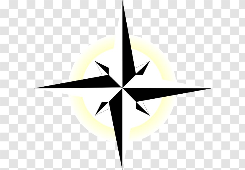 Compass Rose Clip Art - Yellow - Images Star Tattoos Transparent PNG