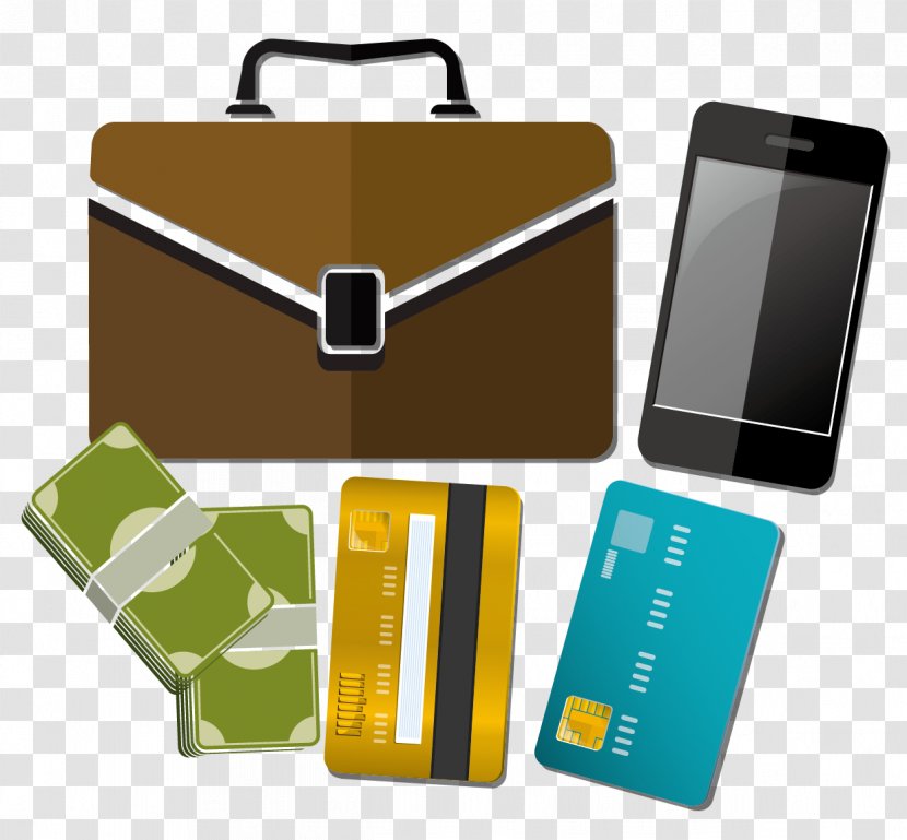 Wallet - Gadget - Vector Cartoon Business Bags Card Transparent PNG