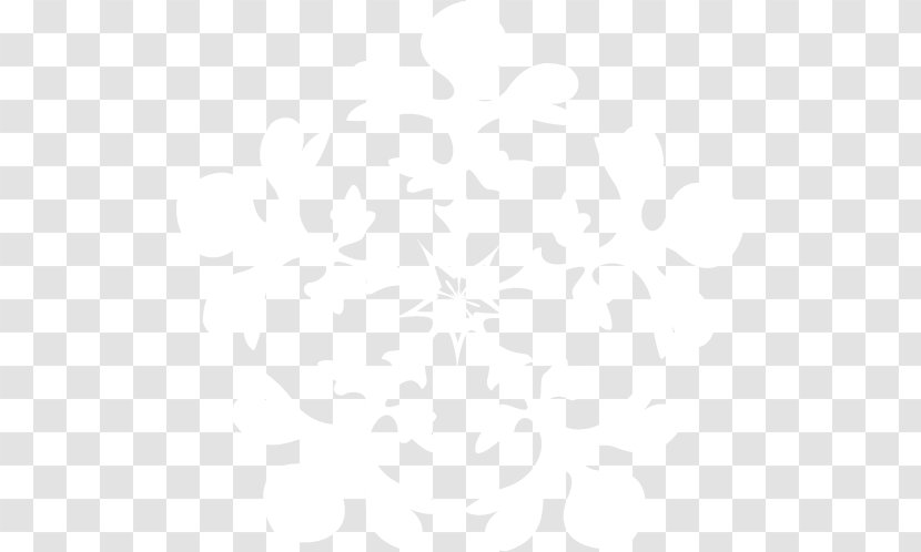 Snowflake Winter Christmas - Black White Transparent PNG