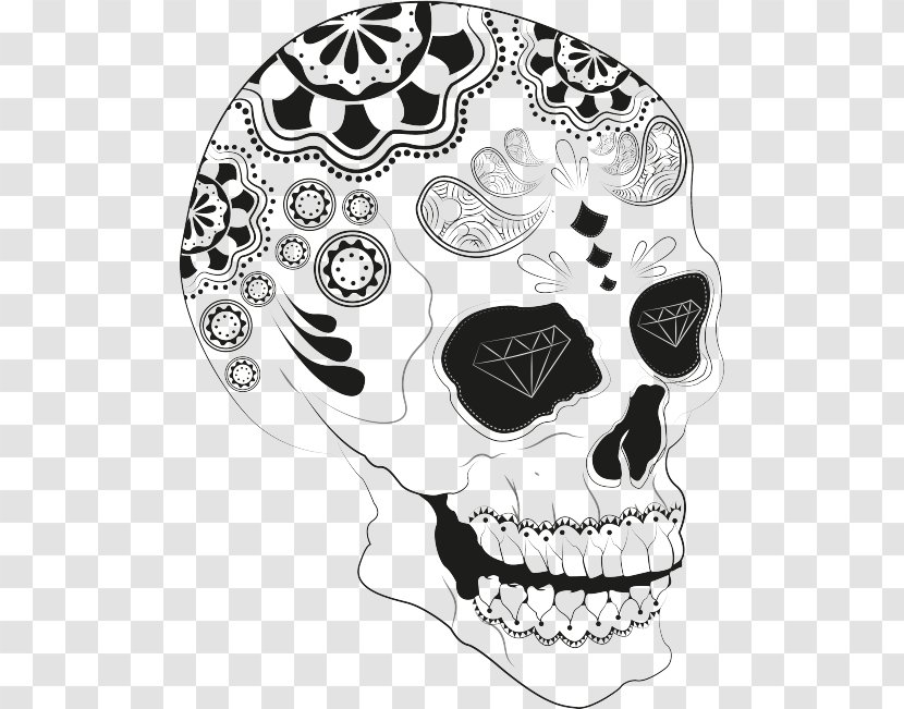 Calavera Pan De Muerto Skull Day Of The Dead - Head - Dark Transparent PNG