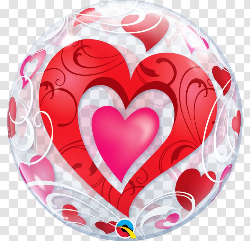 Gas Balloon Valentine's Day Heart Gift - Birthday - Bubble Of Love Transparent PNG