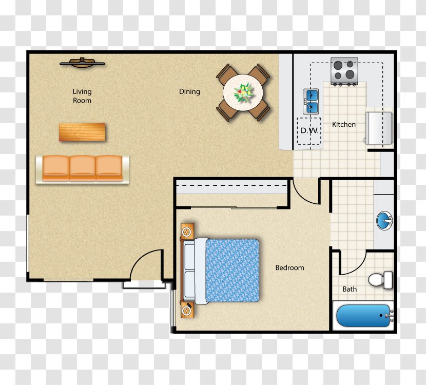 Five Coves Apartment Homes Floor Plan Transparent PNG