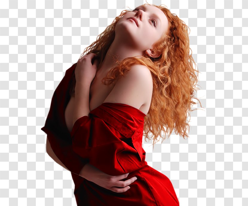Painting Female Woman Red Black And White - Frame Transparent PNG