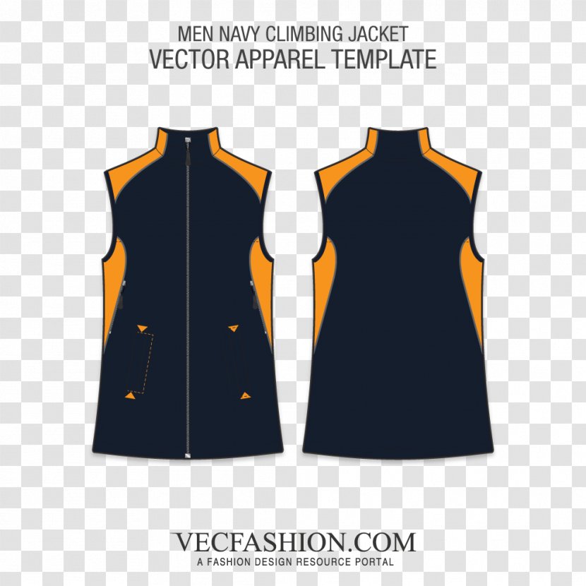 Gilets T-shirt Jacket Sleeveless Shirt - Outerwear - Bomber Outline Template Transparent PNG