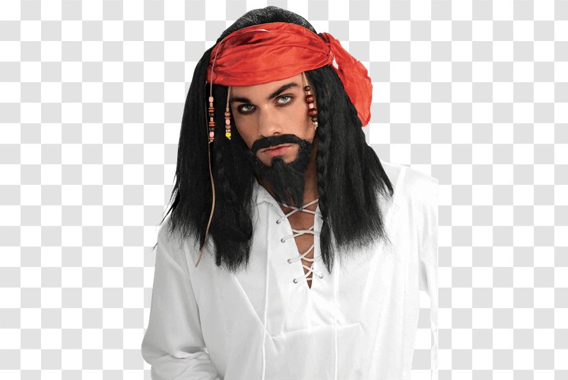 Wig Halloween Costume Piracy Kerchief - Long Hair - Hat Transparent PNG