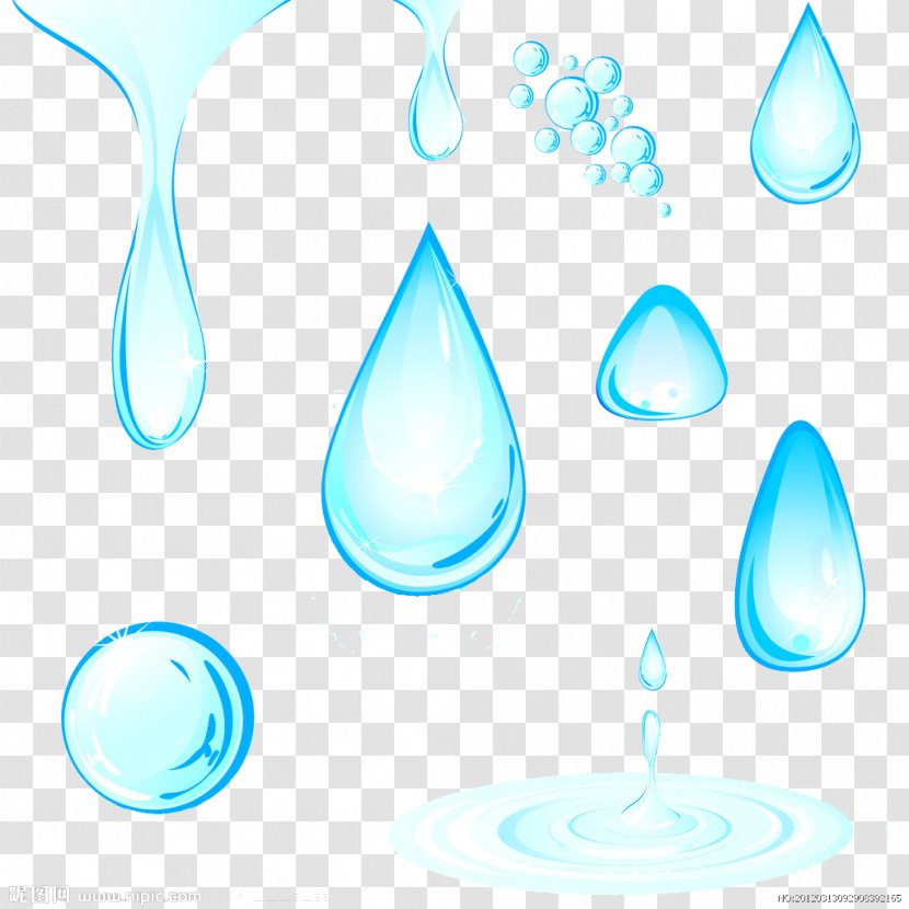 Drop Water Euclidean Vector - Splash - Blue Drops Transparent PNG