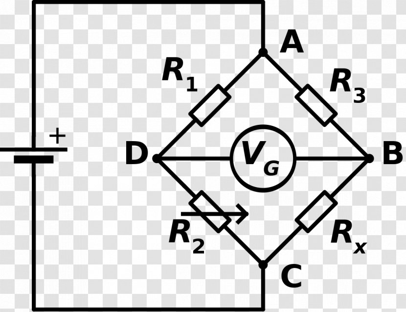 Wheatstone Bridge Circuit Resistor Electrical Network Ohm - Measurement - Drawing Transparent PNG