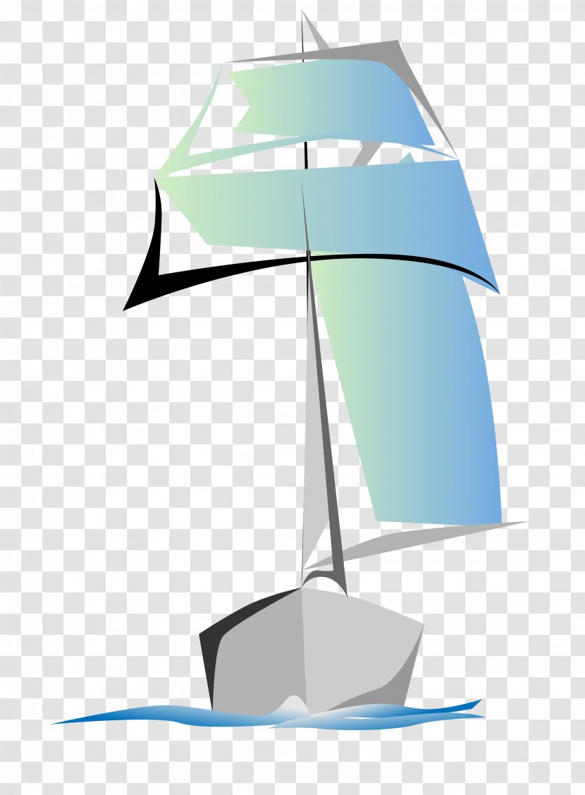 Sail Euclidean Vector - Cartoon - Blue Transparent PNG