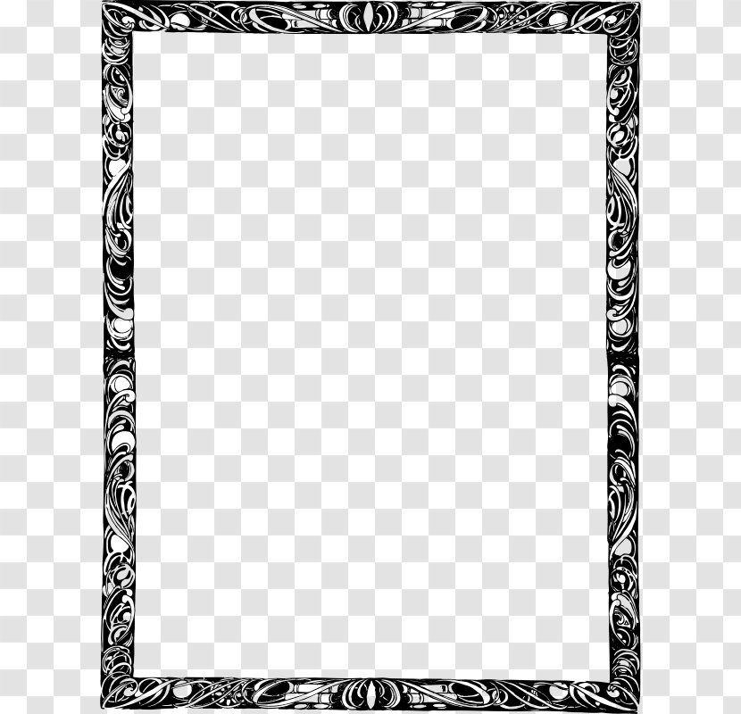 Borders And Frames Book Clip Art - Symmetry - Border Swirls Transparent PNG