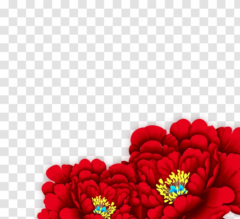 Moutan Peony Garden Roses - Petal - Big Red Transparent PNG