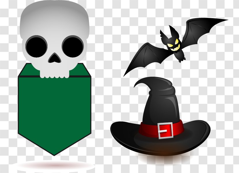 Halloween Clip Art - Hat - Skull Bat Vector Material Transparent PNG