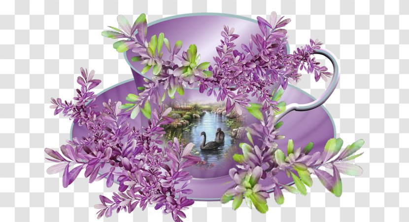 Teacup LiveInternet Floral Design Clip Art - Purple - Violet Transparent PNG