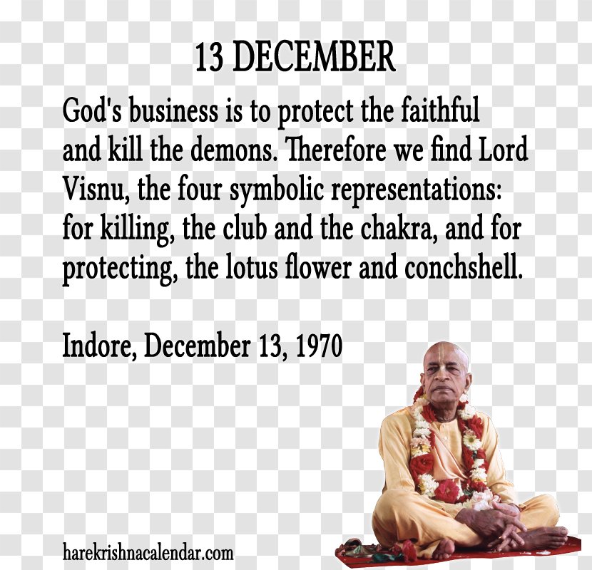 International Society For Krishna Consciousness Quotation Vedas 13 December - Happiness Transparent PNG