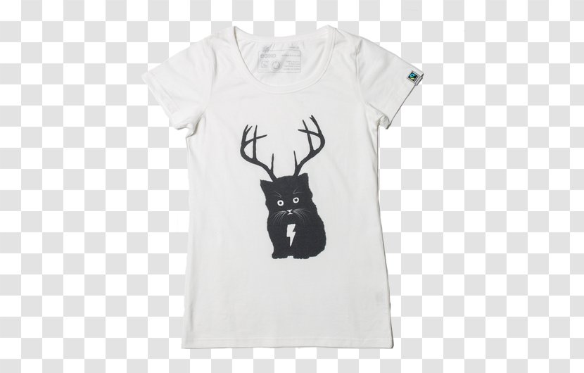 T-shirt Reindeer Sleeve Antler Font - Top Transparent PNG