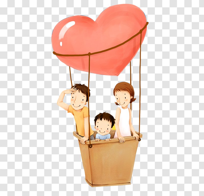 Family Happiness Child - Mother - A Person Sitting Hot Balloon Transparent PNG