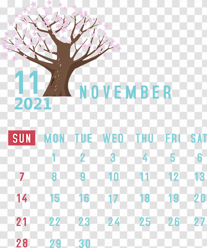 November 2021 Calendar November 2021 Printable Calendar Transparent PNG