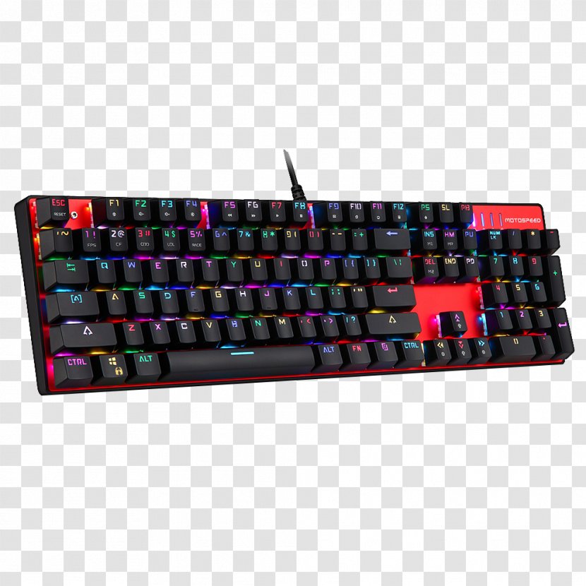 Computer Keyboard Gaming Keypad Electrical Switches Backlight RGB Color Model Transparent PNG