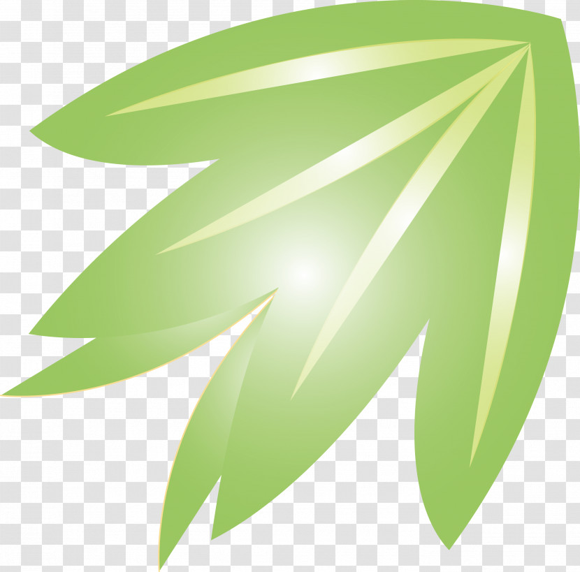 Leaf Green Angle M-tree Font Transparent PNG
