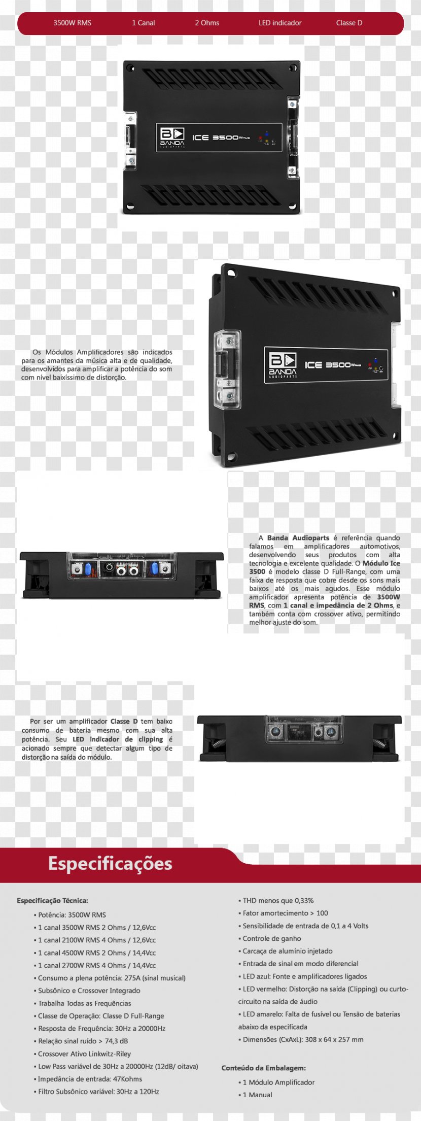 Audio Power Amplificador Electronics Ohm - Accessory - Bandas Transparent PNG