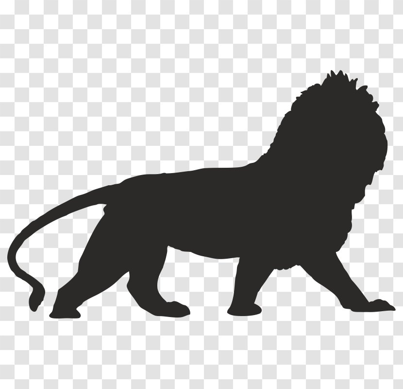 Animal Silhouettes Vector Graphics Clip Art Lion Africa - Cat Like Mammal Transparent PNG