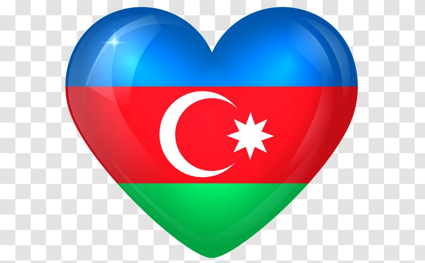 Flag Of Azerbaijan National Flags The World - Heart Transparent PNG