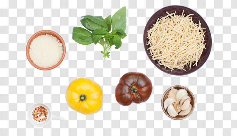 Vegetarian Cuisine Pasta Italian Recipe Dish - Garlic - Ingredients Transparent PNG