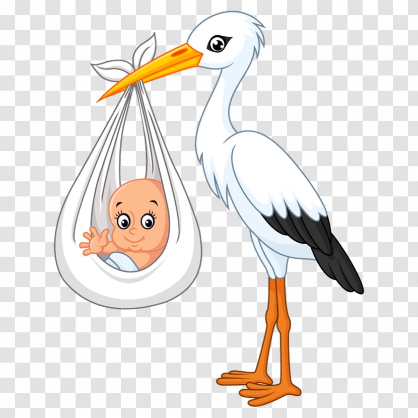 Royalty-free Cartoon Stork - Neck - De Transparent PNG