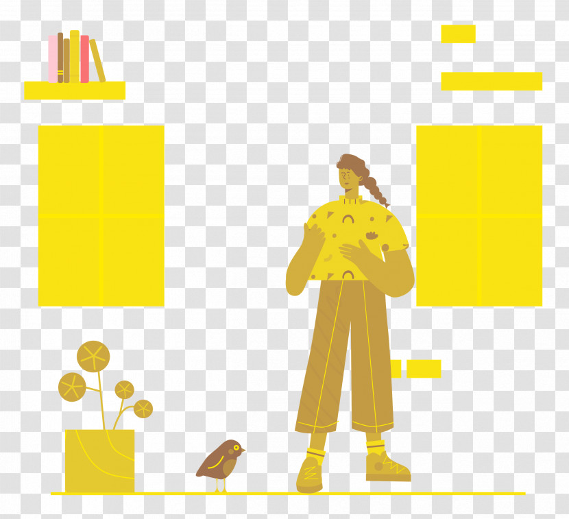 Staying Home Woman Transparent PNG