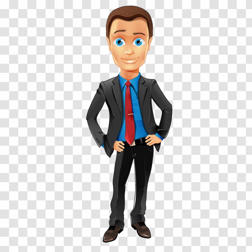 Business Man Cartoon Character Illustration - Drawing - People Transparent PNG