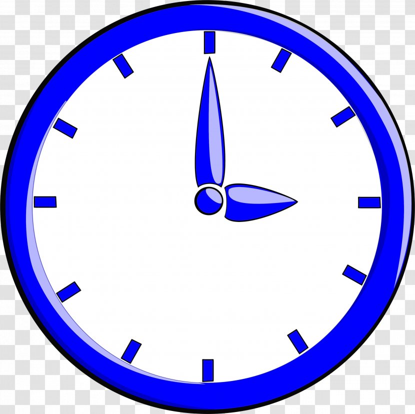 Clock Face - Electric Blue - Symbol Transparent PNG