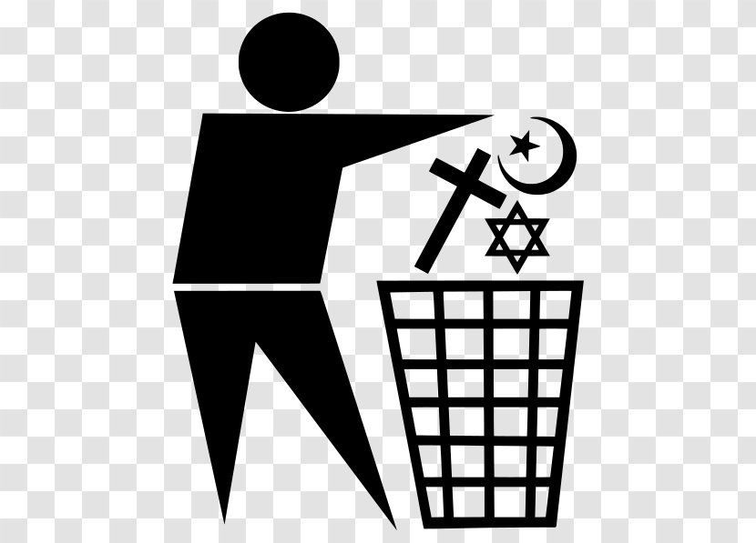 Antireligion Atheism Religious Symbol Rubbish Bins & Waste Paper Baskets - Tree - Cartoon Transparent PNG